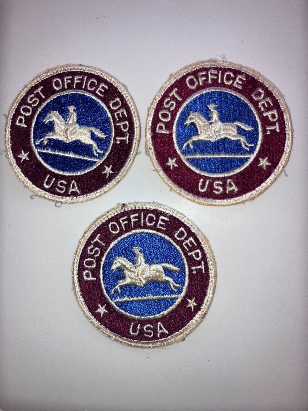 Set of 3 1960s  USPS mail carrier patches